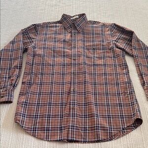 Orvis Men's Plaid Shirt in Brown and Black